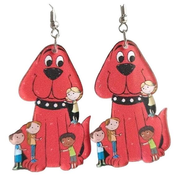 Clifford the red dog‎ Earrings - Picture 1 of 1
